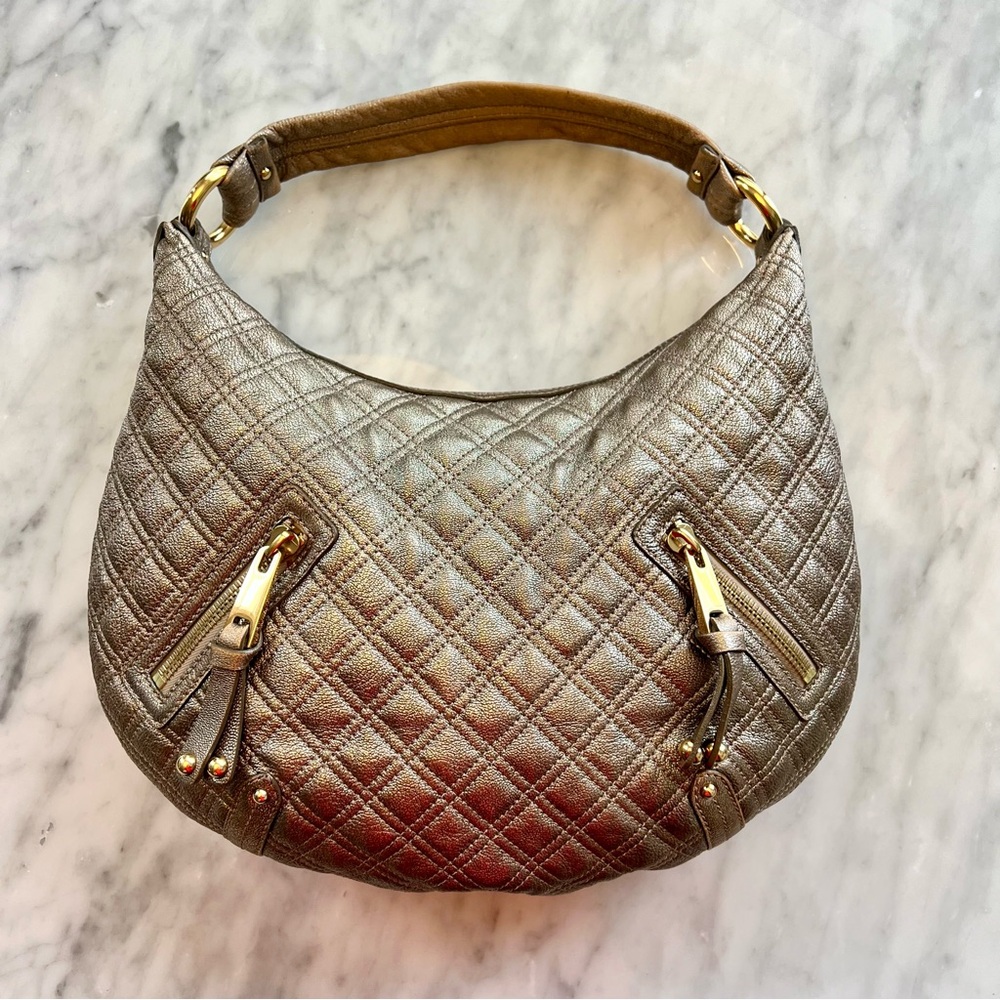 Marc Jacobs Bronze Quilted Leather Banana
Hobo Bag–Vintage Limited Edition 2006